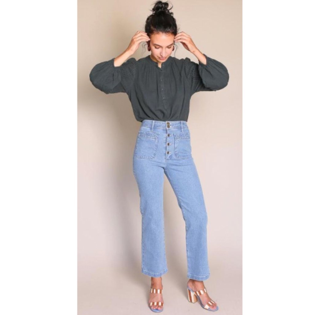 Apiece Apart Marston Pant - Light Wash Denim